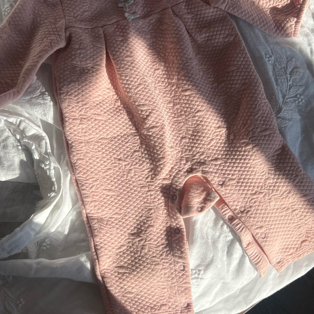 Janie and Jack Pink Quilted One Piece